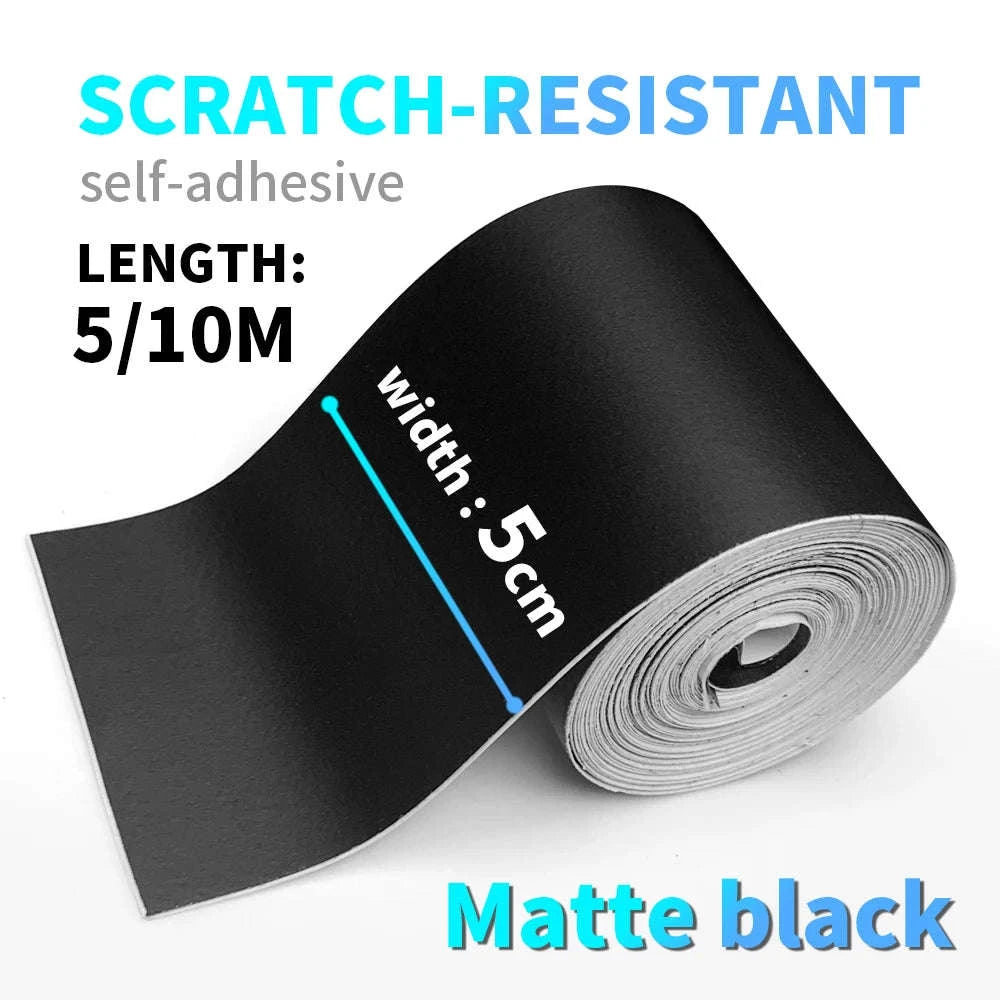 3D Carbon Fiber Car Sticker Vinyl Wrap Film-10cmx10m / Glossy Black