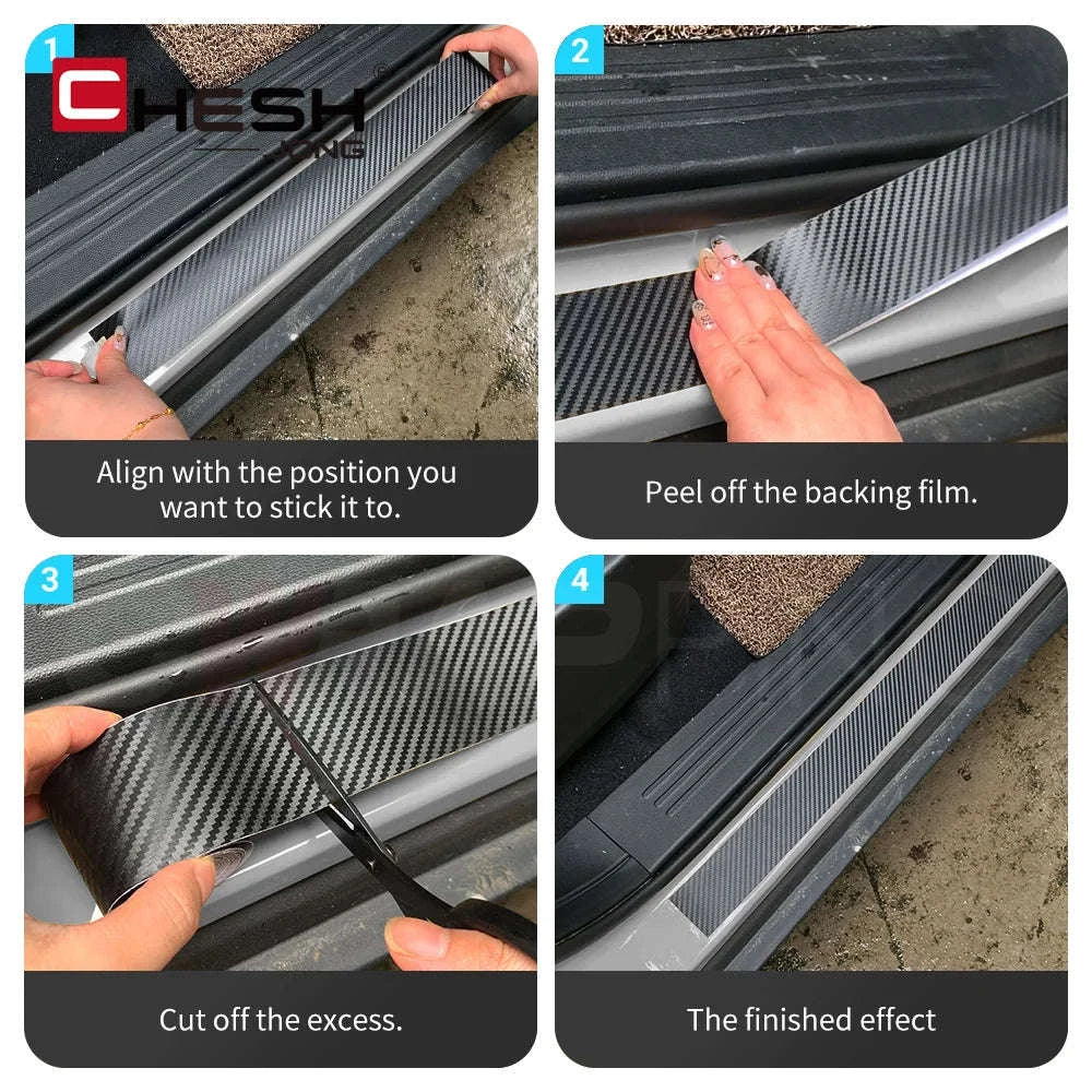 3D Carbon Fiber Car Sticker Vinyl Wrap Film-10cmx10m / Glossy Black