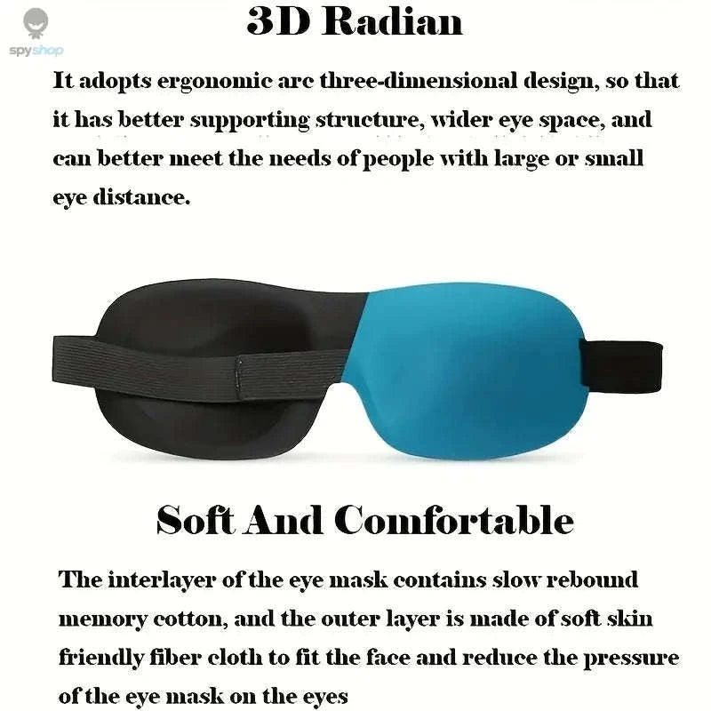 3D Contoured Sleep Mask – Ultra Soft, Breathable Light‑Blocking Eye Cover-4pcs with nose