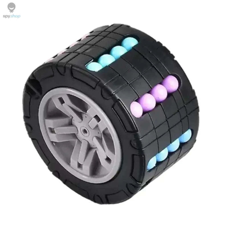 3D Cylinder Cube Puzzle Toy – Sliding Logic Game for Creative Mind Challenges-Brown