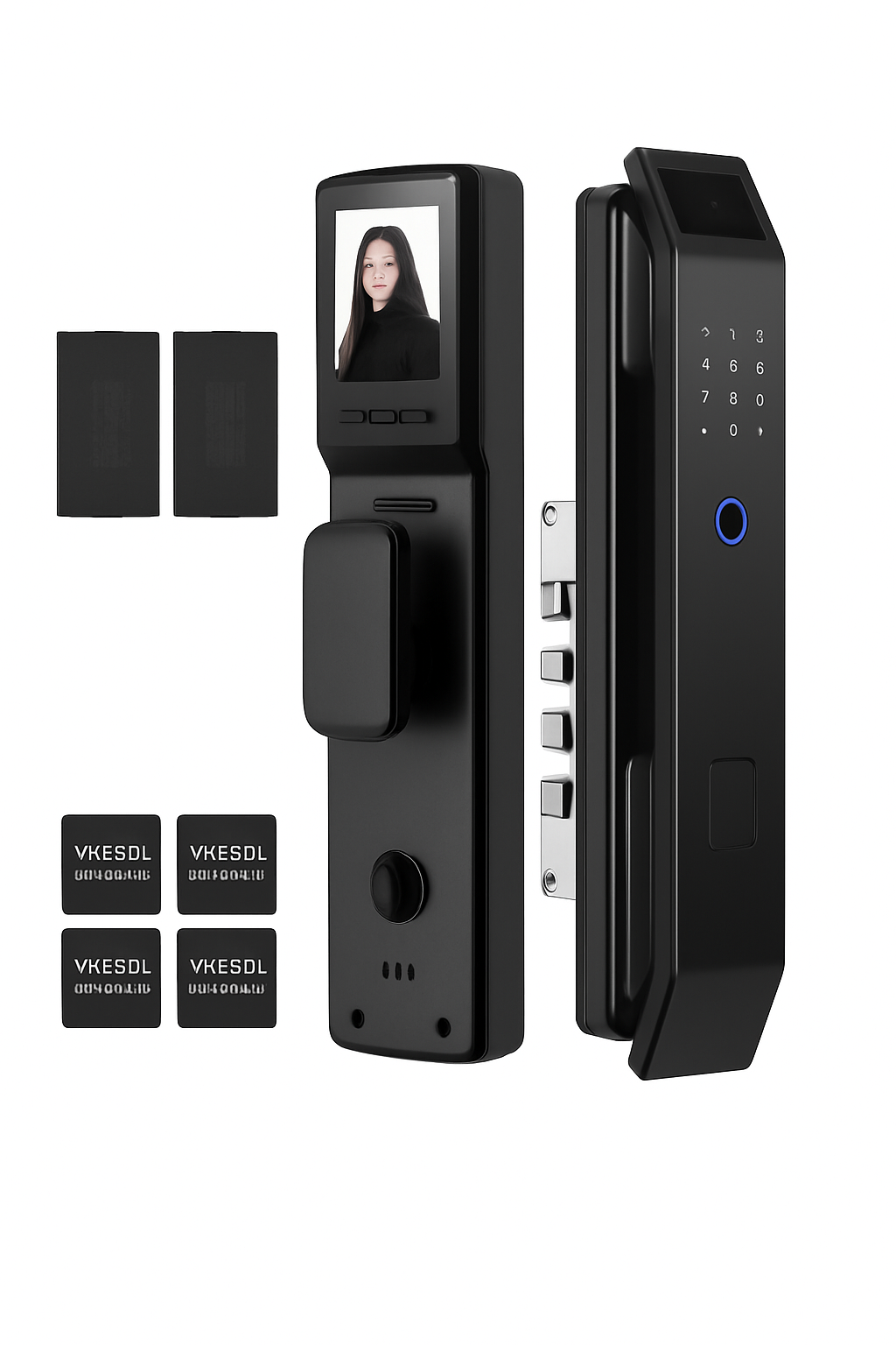 Face Recognition Digital Door Lock with Camera, Fingerprint & Keyless Entry