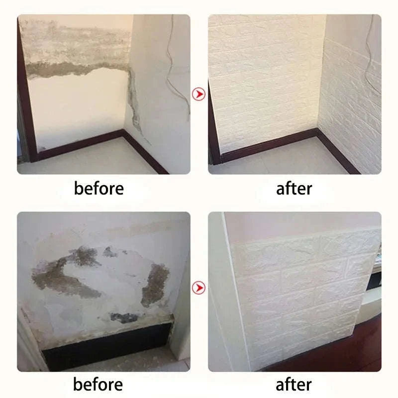 3D Foam Brick Wallpaper Roll – DIY Self-Adhesive Wall Covering-brick red / 70cmx200cm