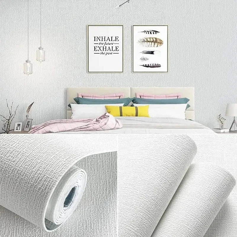 3D Linen Foam Wall Panels 50cm | Self-Adhesive & Waterproof-Grey / 1pcs 50cmX5m