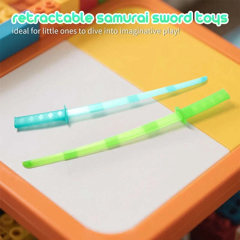 3D Printed Telescopic Katana — Gravity Folding Samurai Toy-2PCS