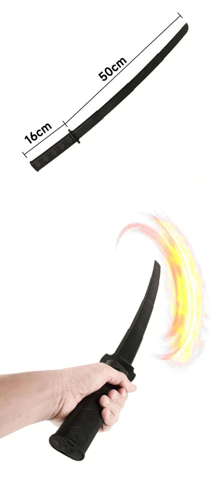 3D Printed Telescopic Katana Toy with Smooth Folding Motion-2PCS
