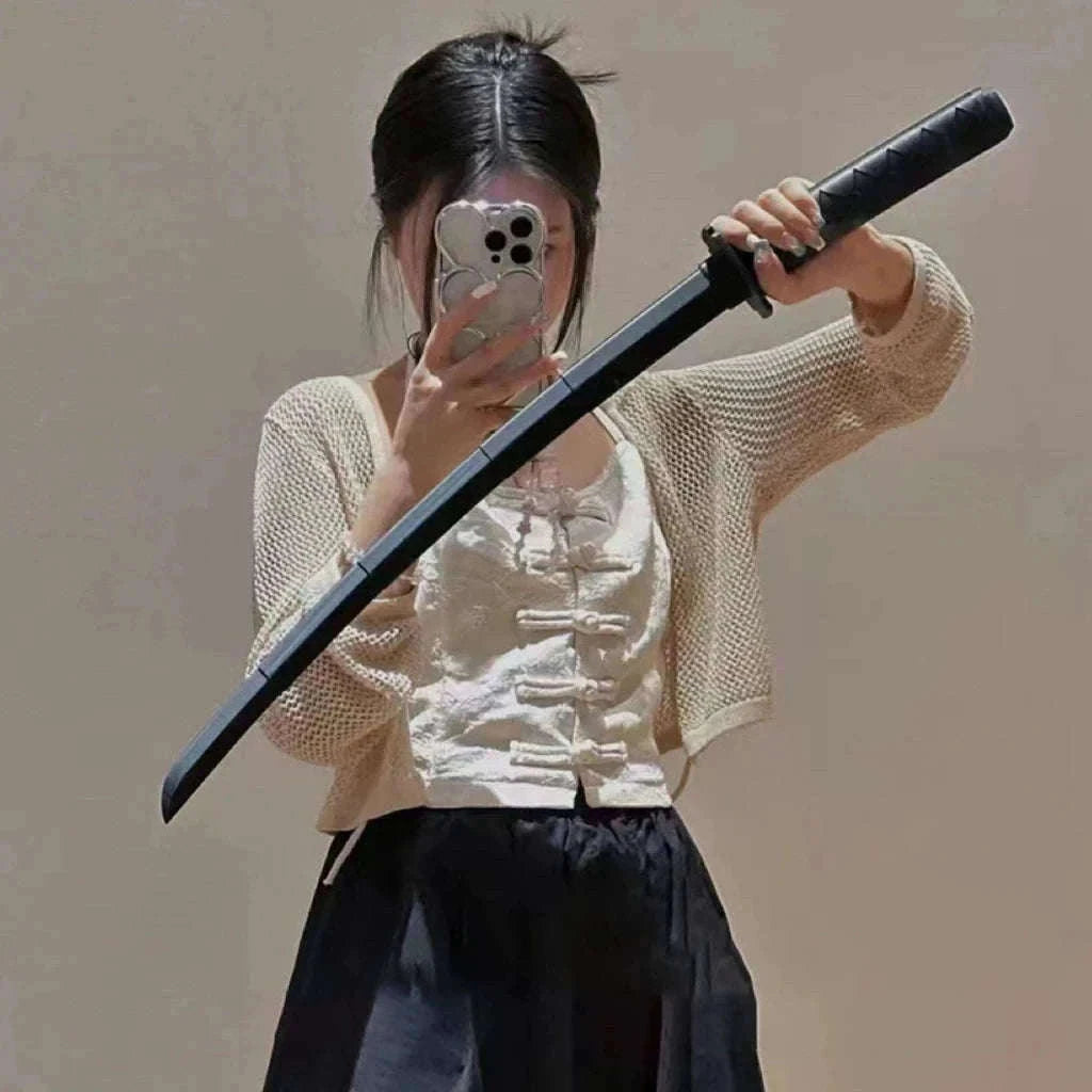 3D Printed Telescopic Katana Toy with Smooth Folding Motion-2PCS