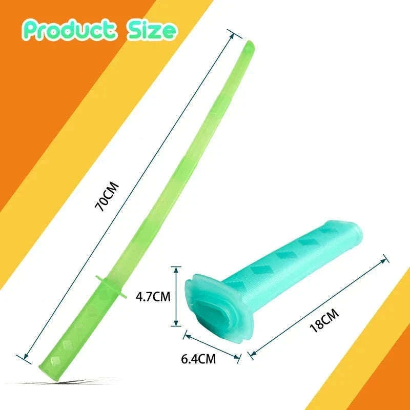 3D Printed Telescopic Katana Toy with Smooth Folding Motion-2PCS