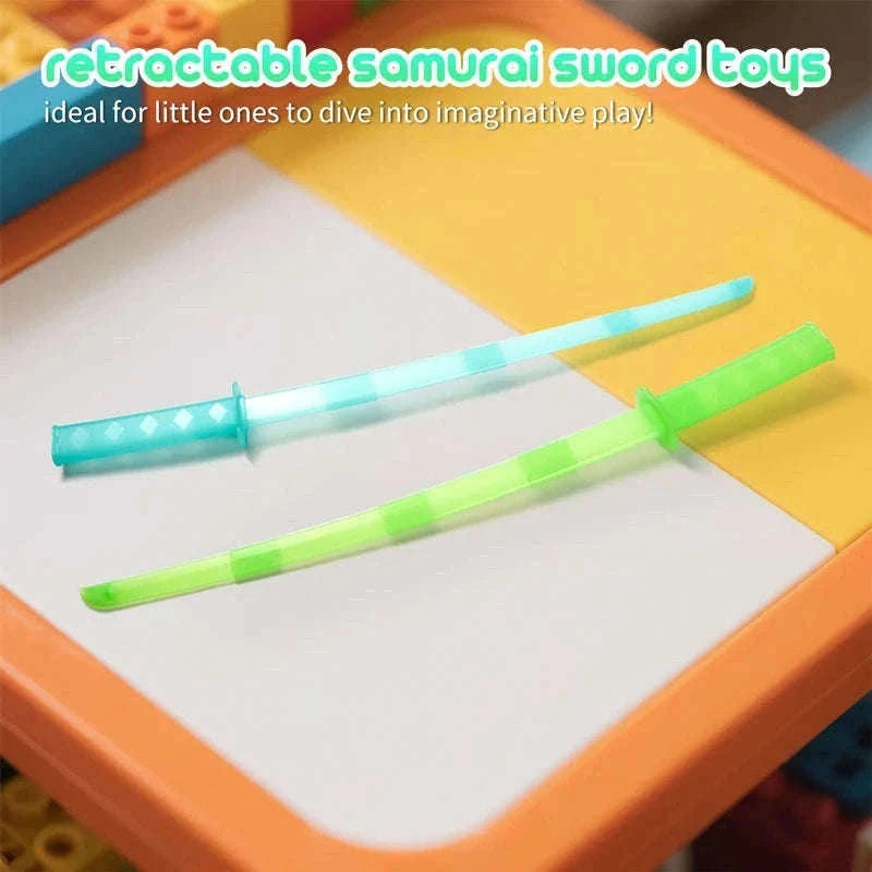 3D Printed Telescopic Katana Toy with Smooth Folding Motion-2PCS