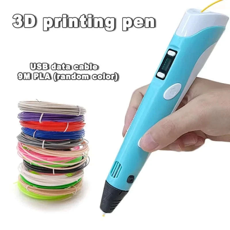 3D Printing Pen Kit-blue 9M PLA bag / 9 Meter / PLA Filagment