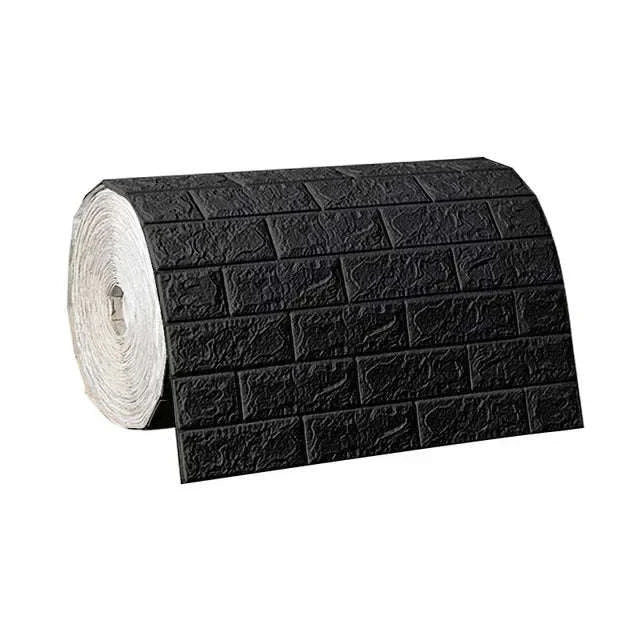 3D Self-Adhesive Brick Wallpaper Roll – Waterproof Home Wall Stickers-Light yellow brick / 70CMX10M