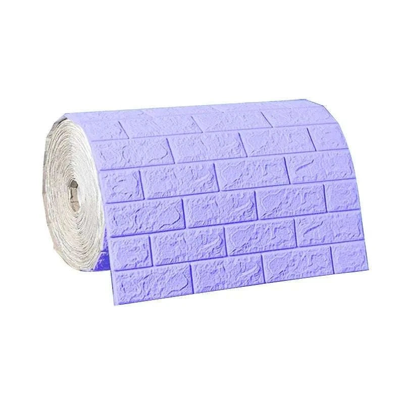 3D Self-Adhesive Brick Wallpaper Roll – Waterproof Home Wall Stickers-Light yellow brick / 70CMX10M