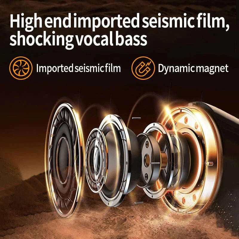 3D Surround Heavy Bass Motorcycle Bluetooth Headset-Soft Tube mic