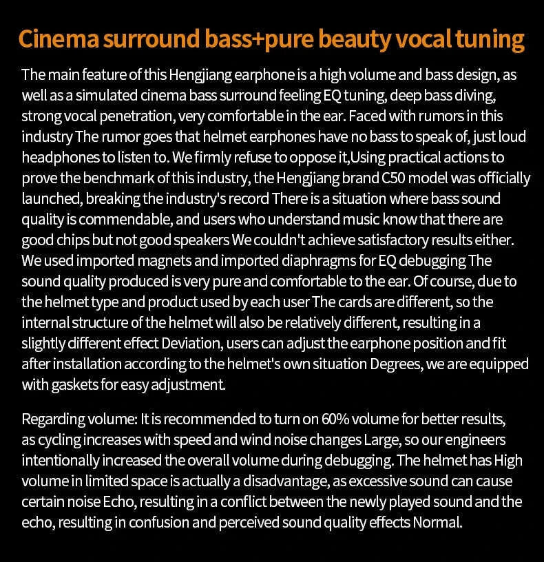 3D Surround Heavy Bass Motorcycle Bluetooth Headset-Soft Tube mic