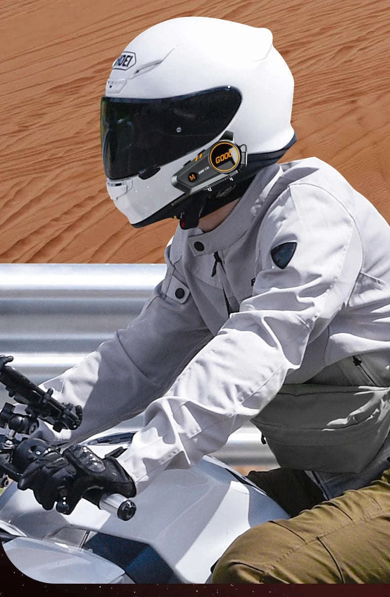 3D Surround Heavy Bass Motorcycle Bluetooth Headset-Soft Tube mic