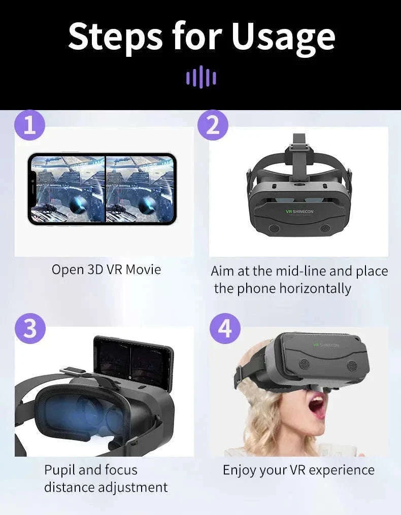 3D Virtual Reality Headset for Smartphones-Style C Only VR