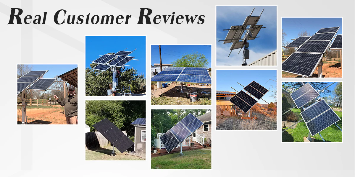 ECO-WORTHY Solar Panel Dual Axis Tracking System (Increase 40% Power) with Tracker Controller for Yard/Farm/Field