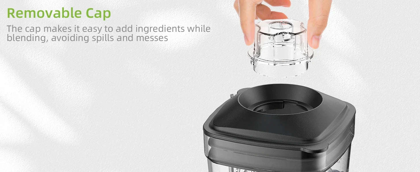 3HP 2200W Commercial Blender with Timer and 2L BPA-Free Jar-With Extra 3 Parts / UK Plug / United Kingdom