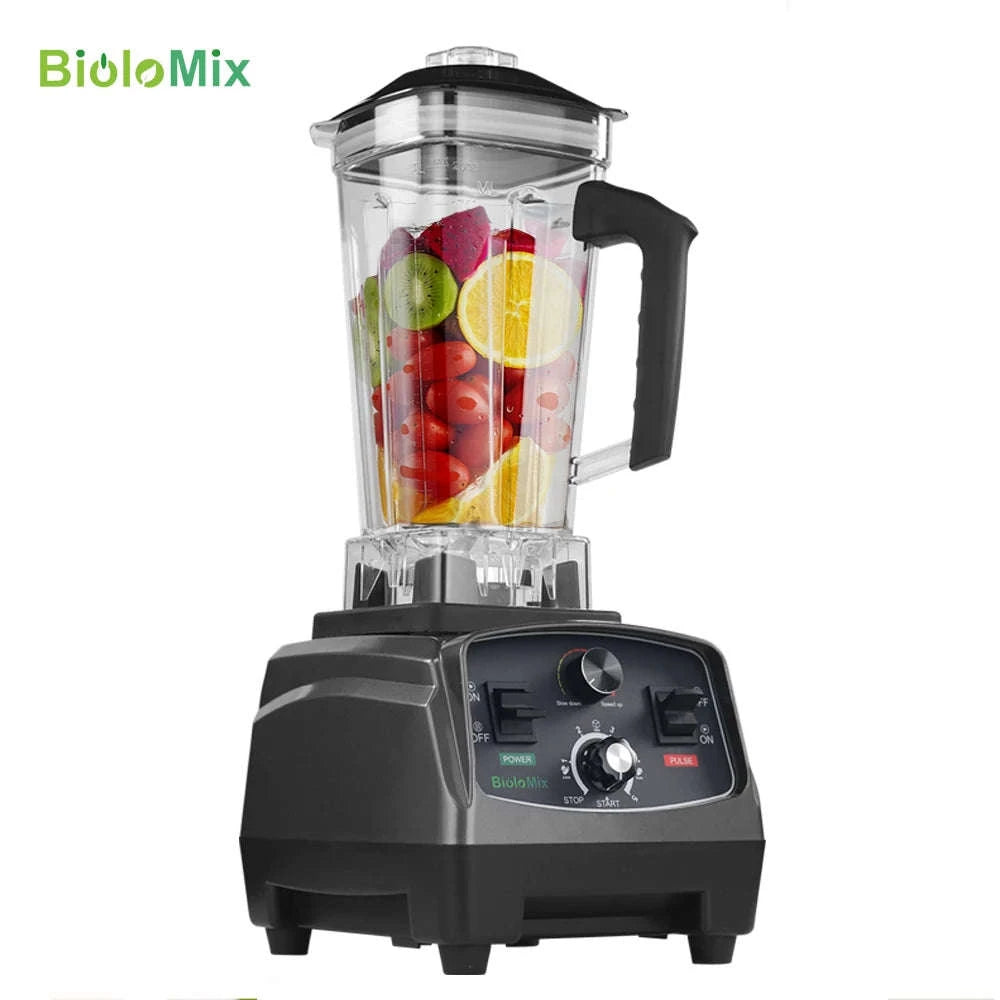 3HP 2200W Commercial Blender with Timer and 2L BPA-Free Jar-With Extra 3 Parts / UK Plug / United Kingdom