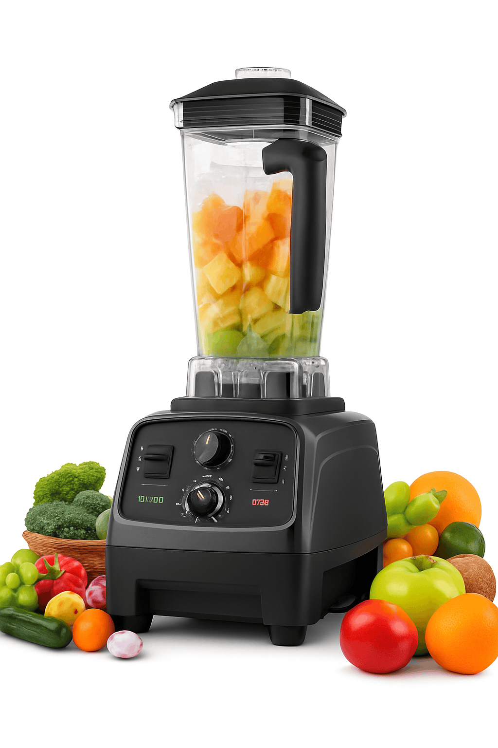 3HP 2200W Commercial Blender with Timer and 2L BPA-Free Jar-With Extra 3 Parts / UK Plug / United Kingdom