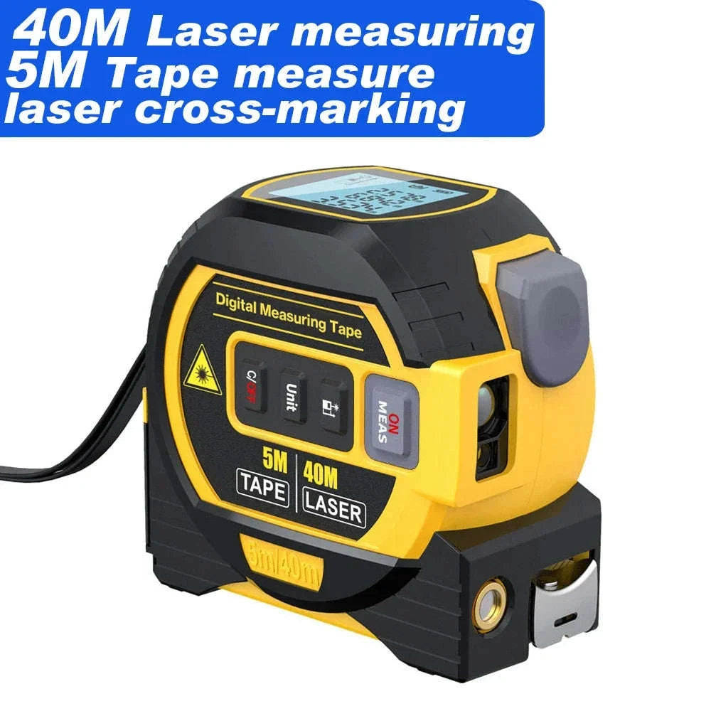 3in1 Laser Rangefinder Distance Meter with Measuring Tape-Type A 60m