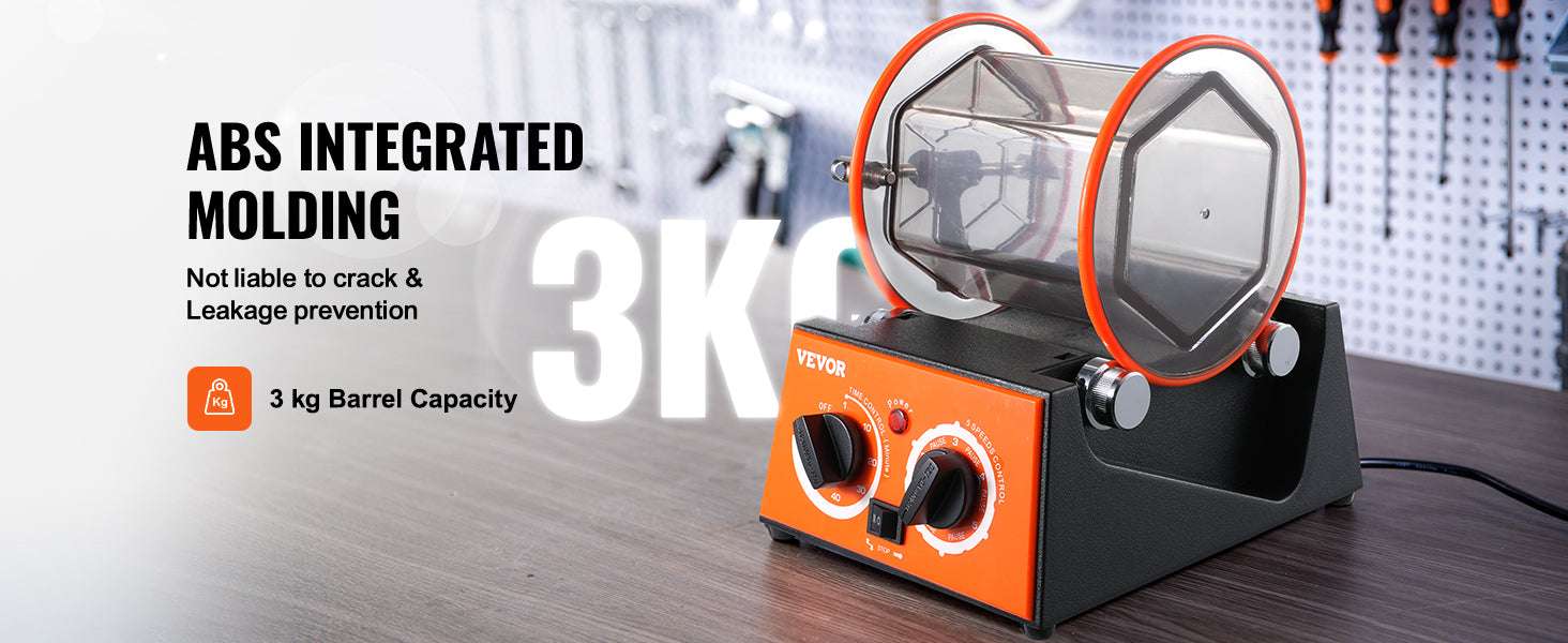 3kg / 5kg Rotary Jewelry Polishing Tumbler Machine with Timer-5Kg Capacity / france