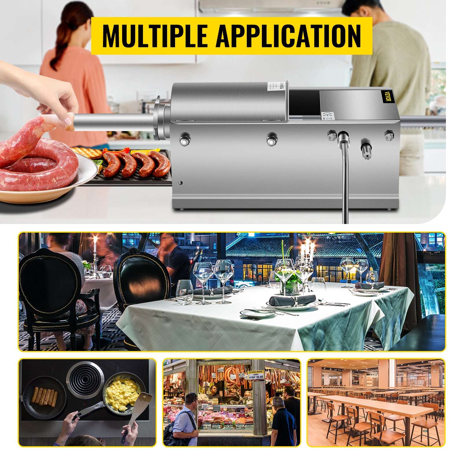 3L Horizontal Sausage Stuffer with 5 Filling Nozzles-GERMANY / 3L