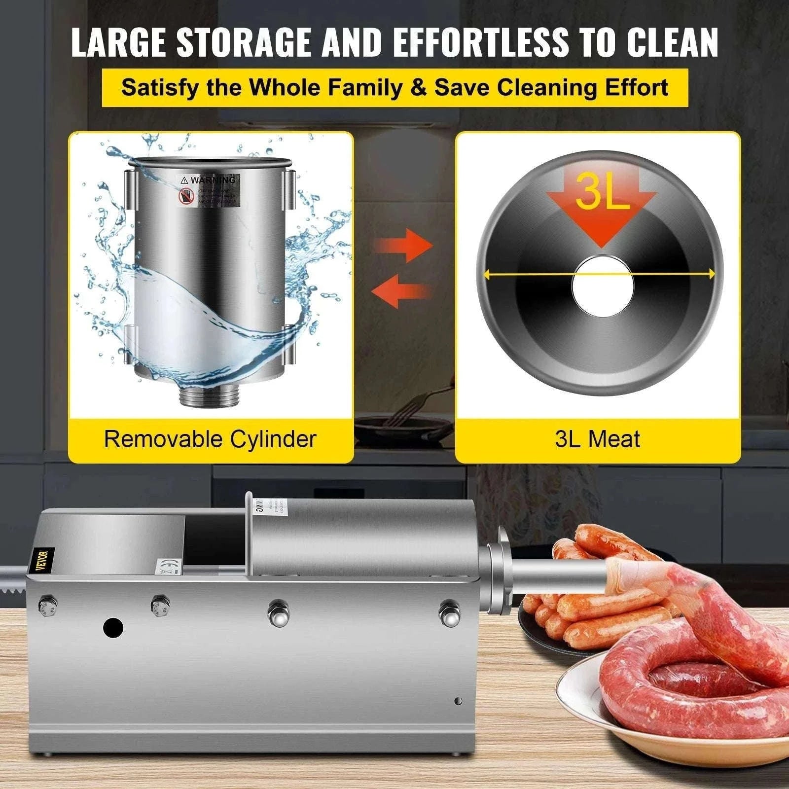 3L Horizontal Sausage Stuffer with 5 Filling Nozzles-GERMANY / 3L