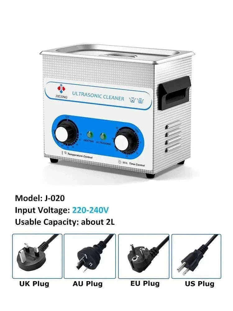 3L Ultrasonic Cleaner with Heat & Timer for Jewelry Glasses-220V-Digital-AU Plug / China Mainland