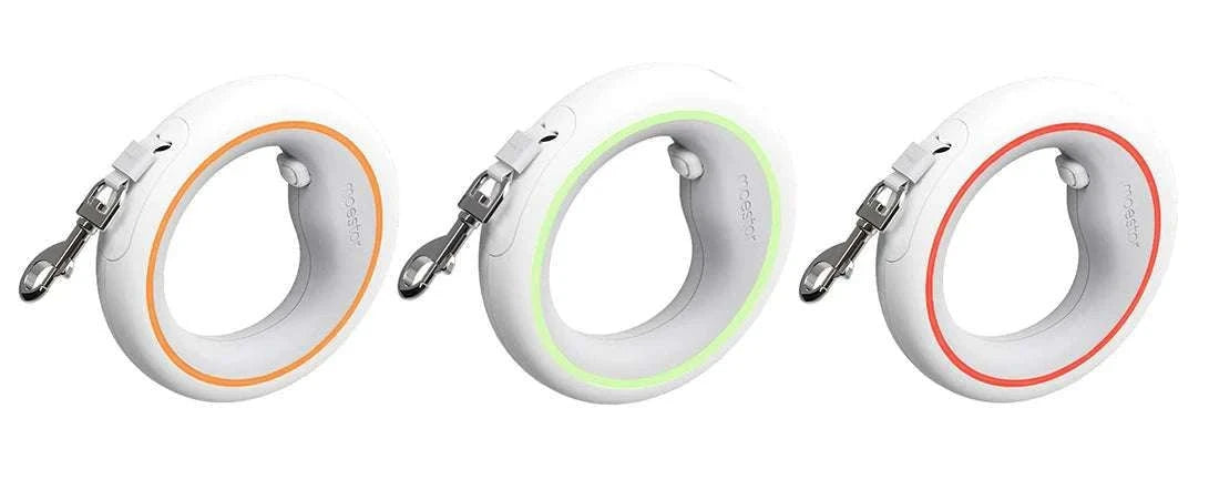 3m Retractable Dog Leash with One-Hand Brake & Anti-Slip Handle-Orange