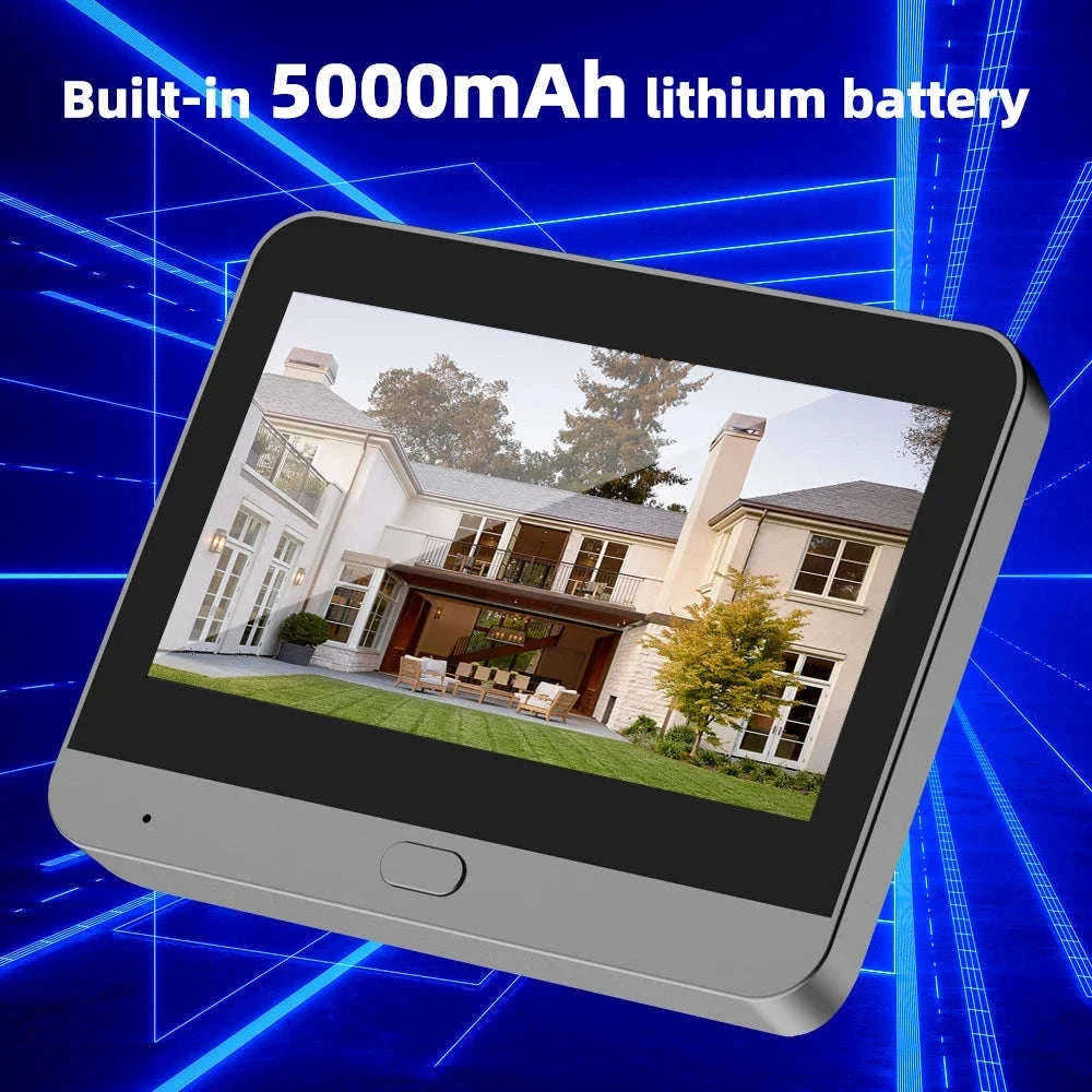 3MP Smart WiFi Peephole Camera with 4.3-inch LCD Viewer-Peephole
