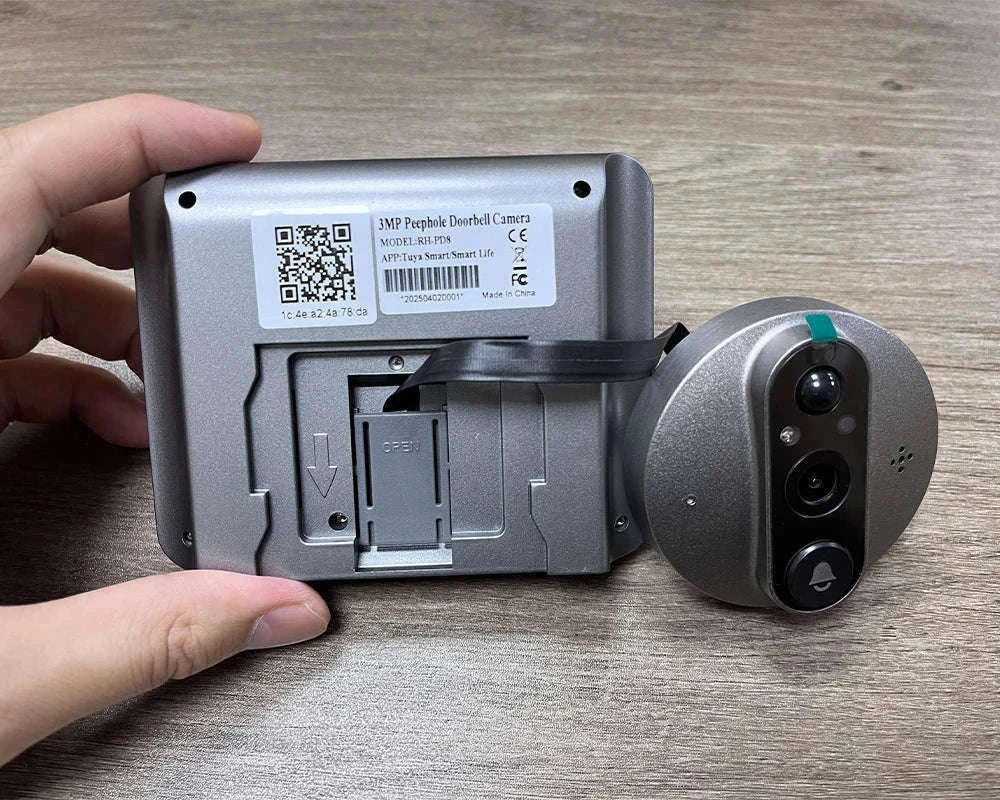 3MP Smart WiFi Peephole Camera with 4.3-inch LCD Viewer-Peephole