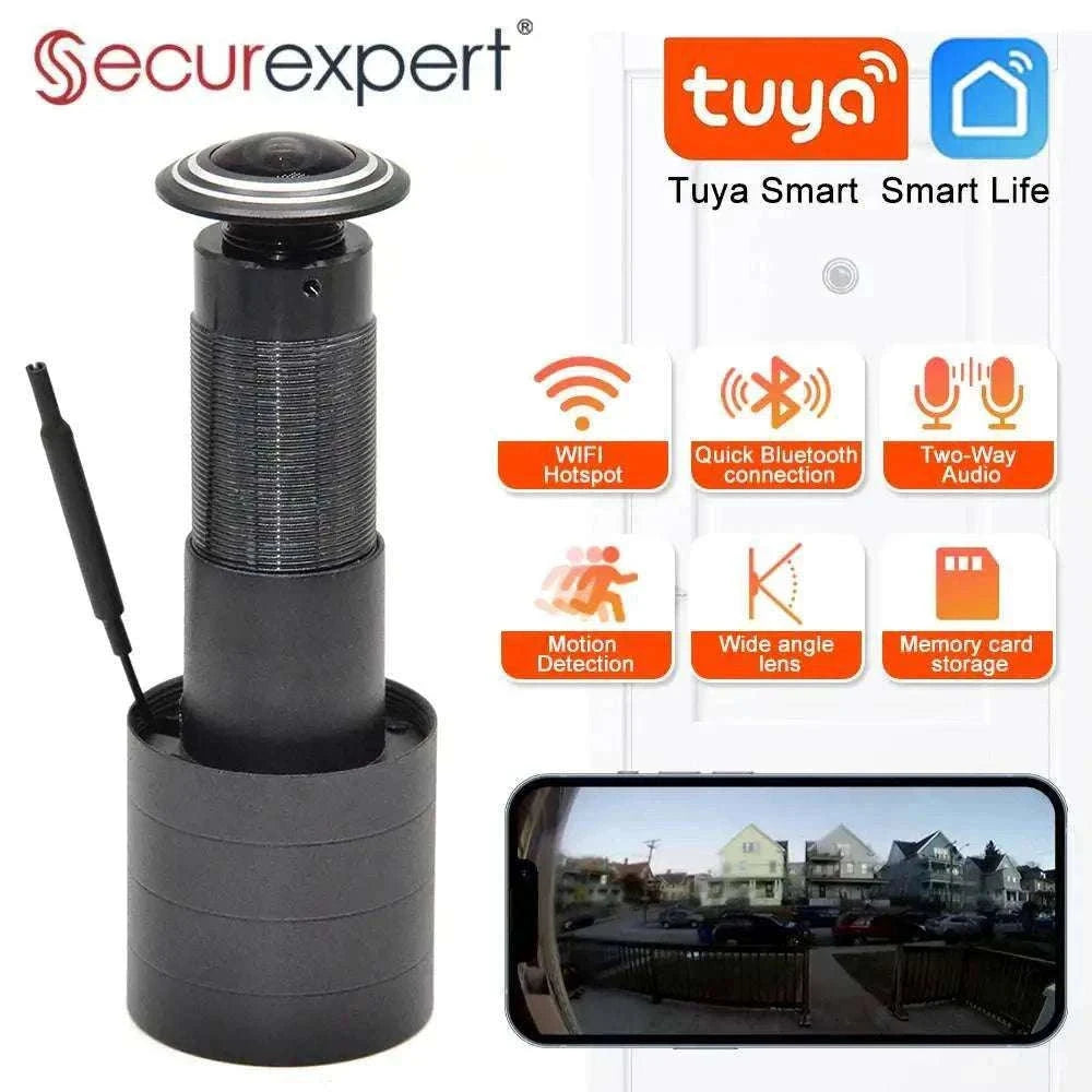 3MP WiFi Door Viewer Camera with Motion Detection & 2-Way Audio-Only Camera
