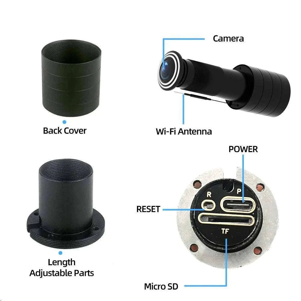 3MP WiFi Door Viewer Camera with Motion Detection & 2-Way Audio-Only Camera