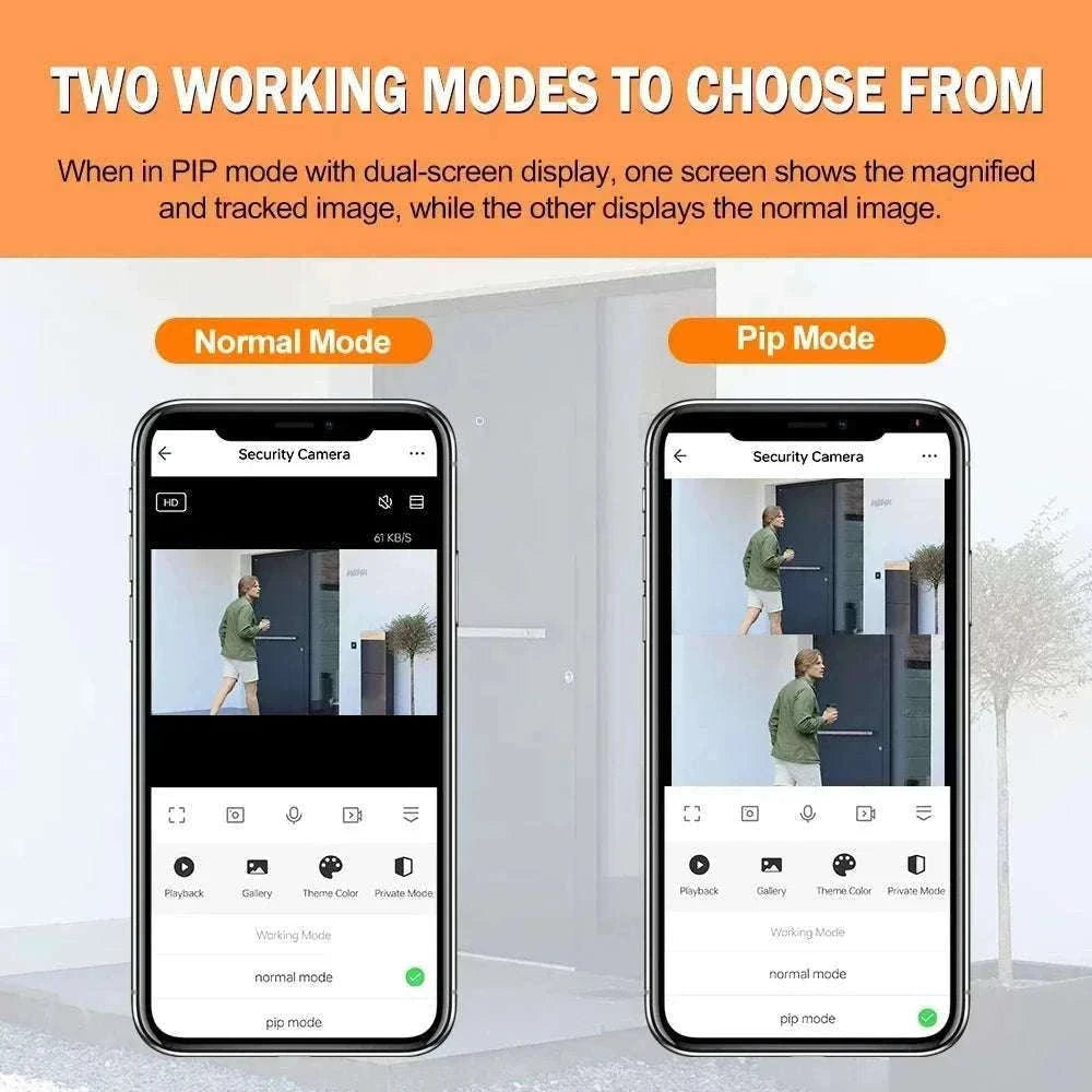 3MP WiFi Door Viewer Camera with Motion Detection & 2-Way Audio-Only Camera
