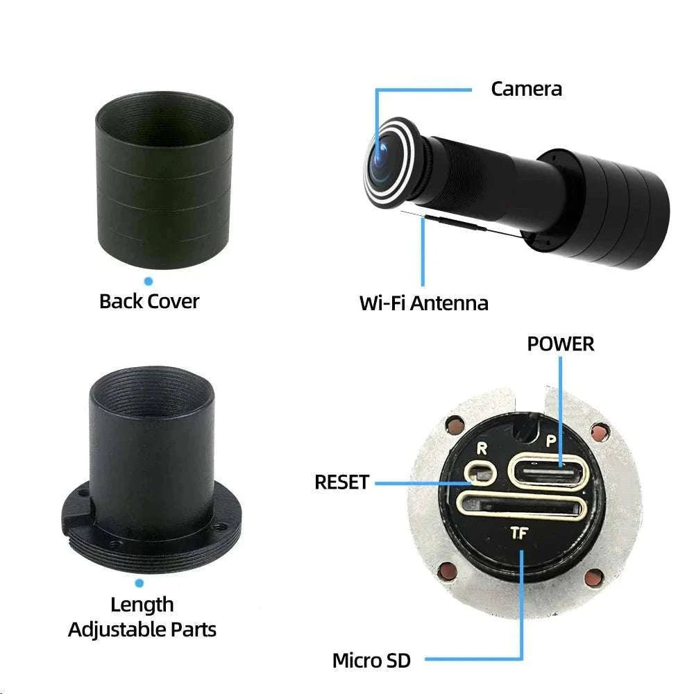 3MP WiFi Door Viewer Camera with Motion Detection & 2-Way Audio-Only Camera