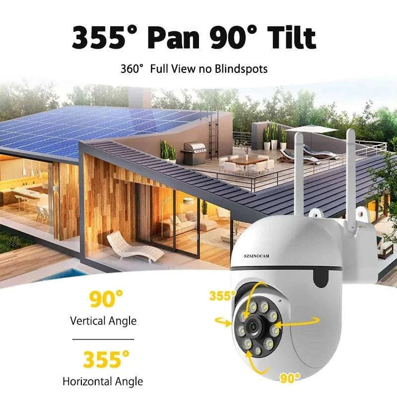 3MP WiFi PTZ Security Camera with 360° View & Two-Way Audio-