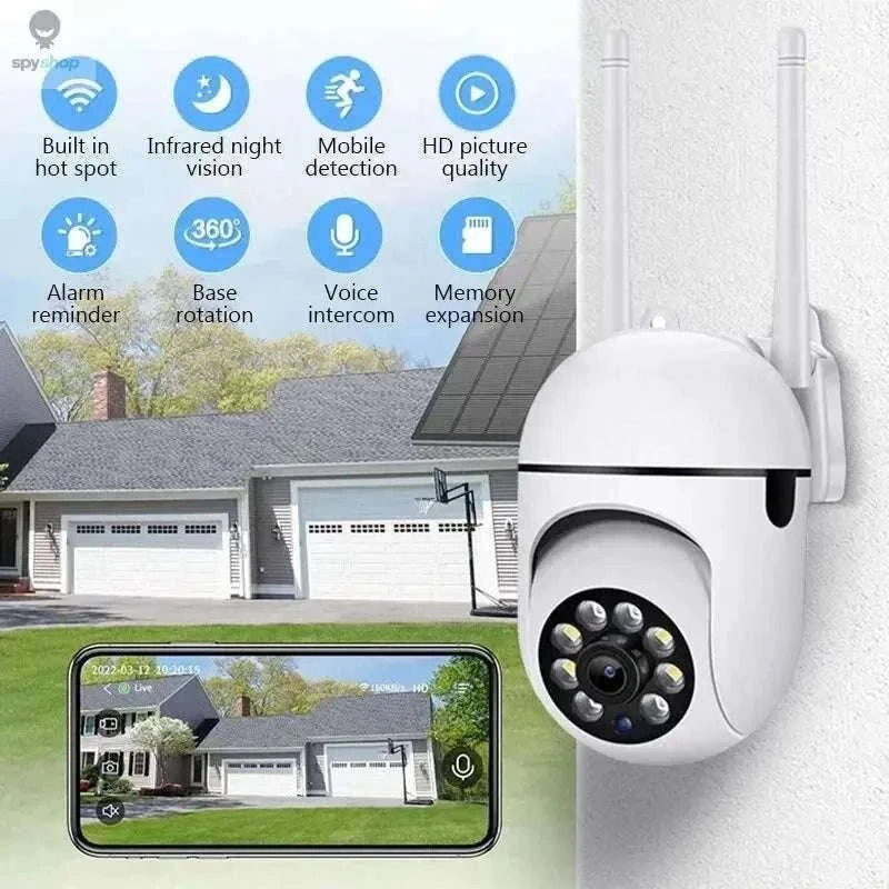 3MP WiFi PTZ Security Camera with Night Vision and Alerts-EU Plug