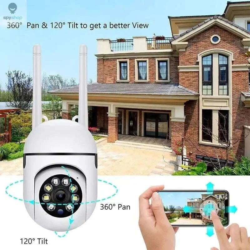 3MP WiFi PTZ Security Camera with Night Vision and Alerts-EU Plug