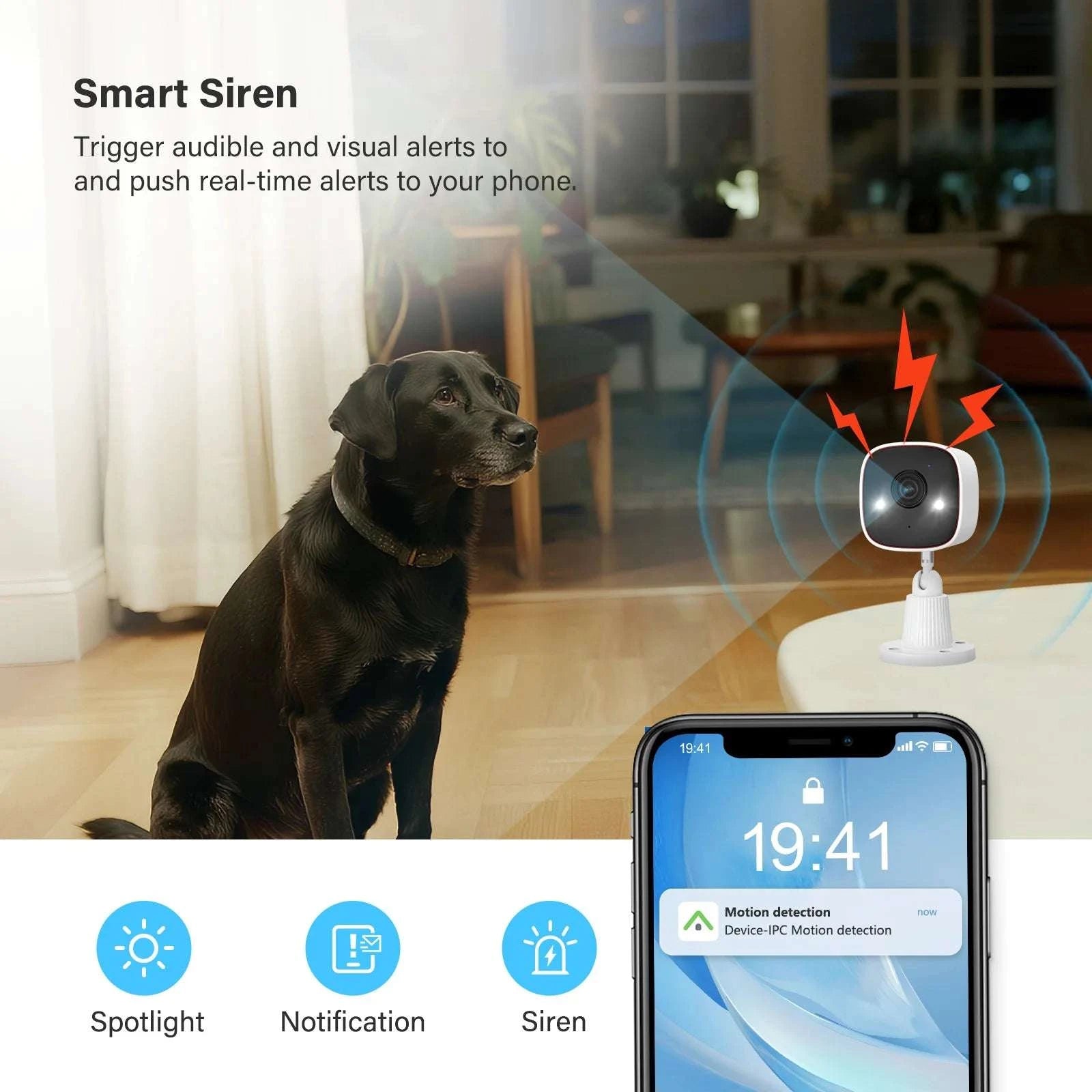 3MP WiFi Security Camera 1296P Outdoor Indoor Waterproof IP66-4PCS / United States