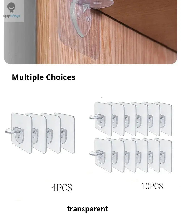 4/10pcs Wardrobe Divider Brackets Non-Marking Sticky Kitchen Cabinet Divider Brackets Anti-Side Slip Layer Support Brackets Spy-shop.com