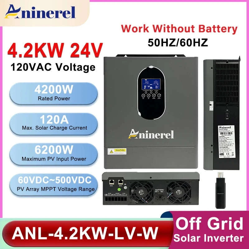 4.2KW 110V Hybrid Off Grid Solar Inverter with 120A MPPT-4.2KW 120V 24V / United States