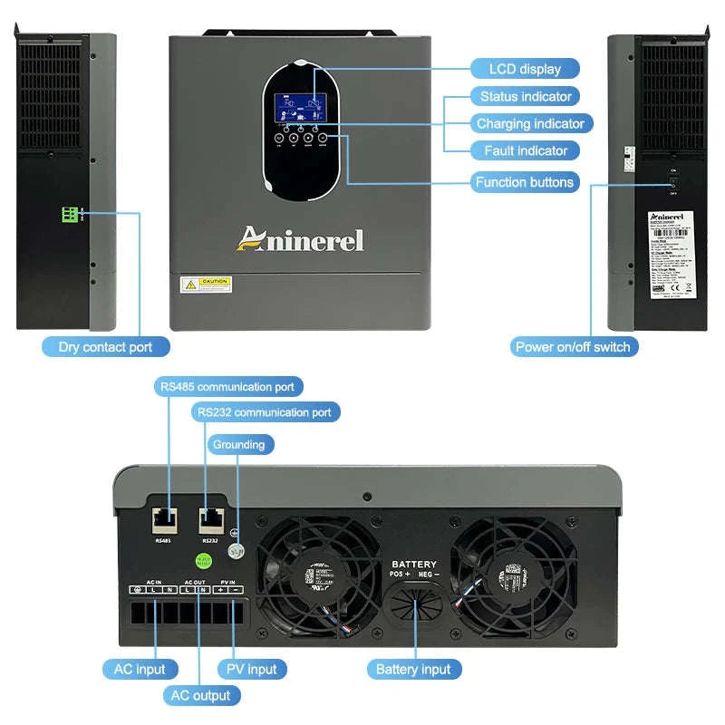 4.2KW 110V Hybrid Off Grid Solar Inverter with 120A MPPT-4.2KW 120V 24V / United States