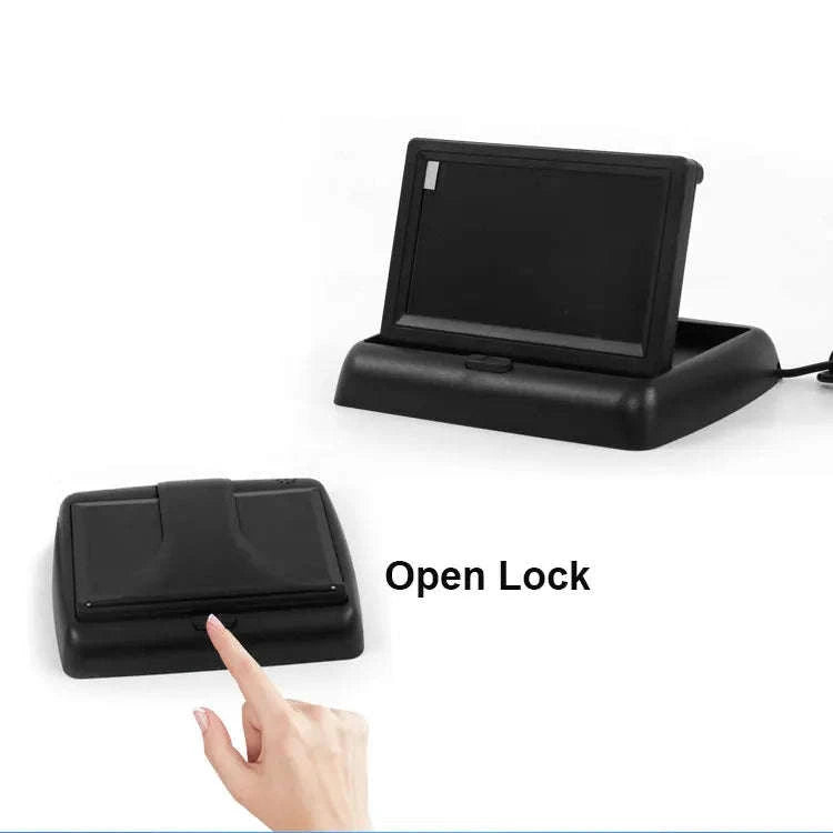 4.3" Folding Car Monitor with Rear View Camera and 8 LED Backup-China Mainland