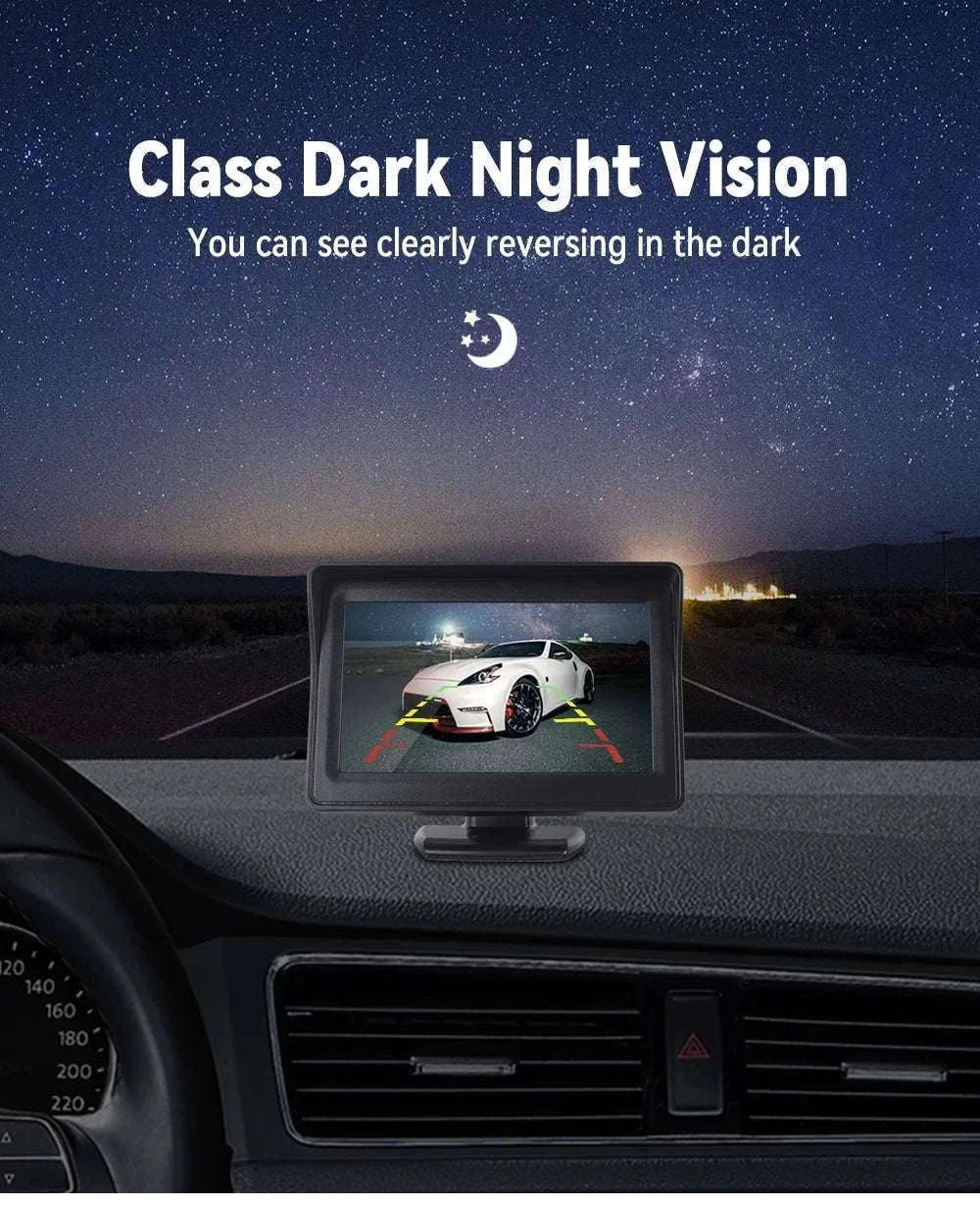 4.3" HD Backup Camera System with Monitor for Car & Truck-MBUS-15M