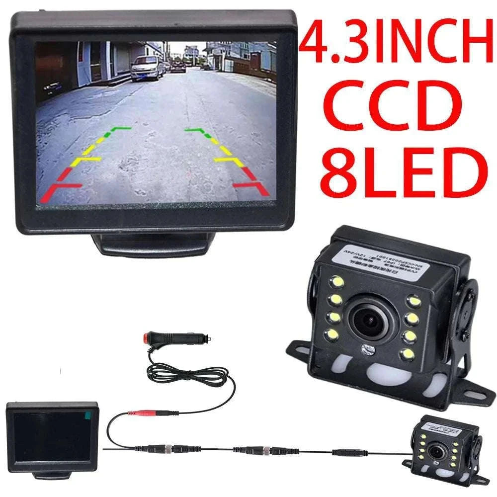 4.3" HD Backup Camera System with Monitor for Car & Truck-MBUS-15M