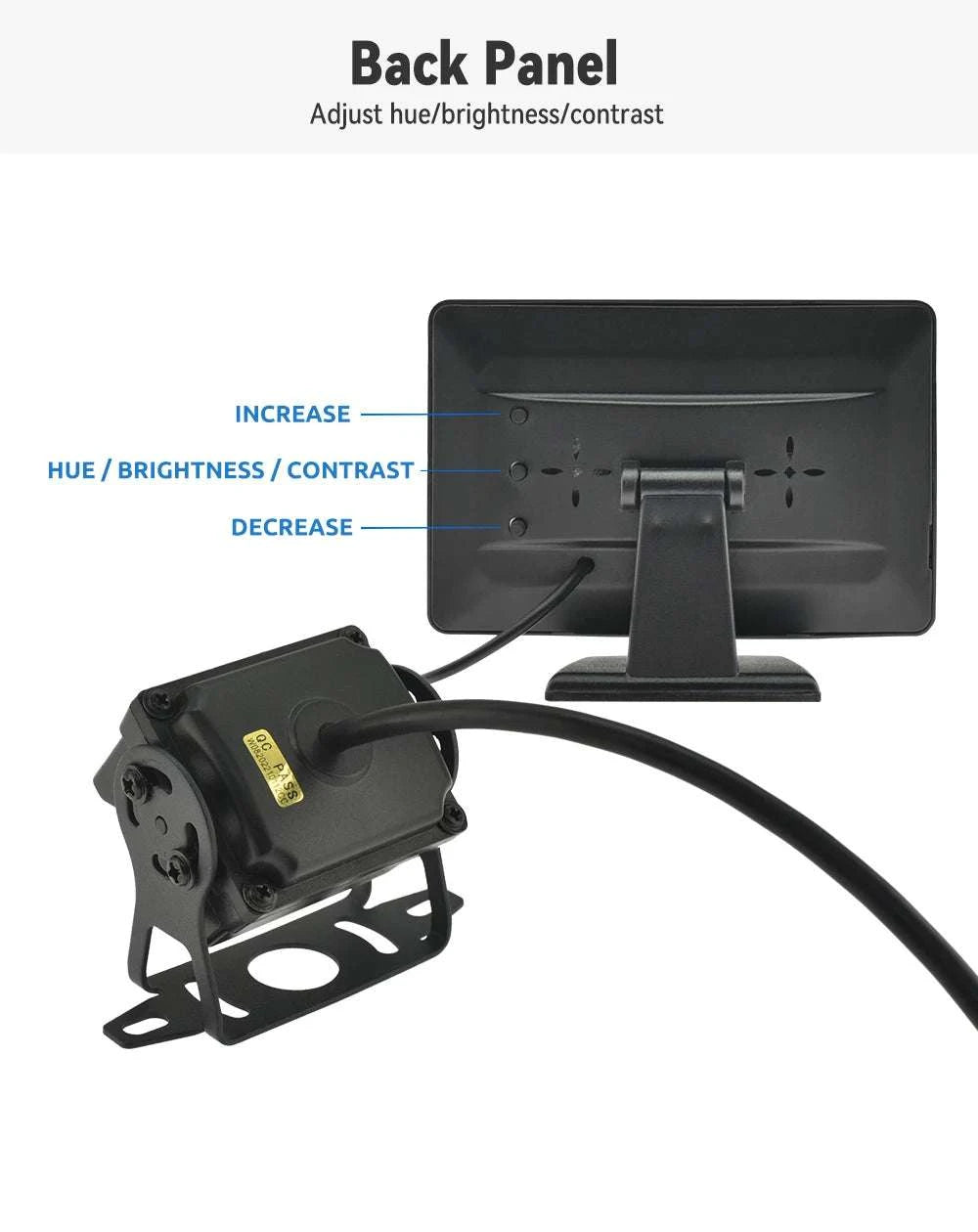 4.3" HD Backup Camera System with Monitor for Car & Truck-MBUS-15M
