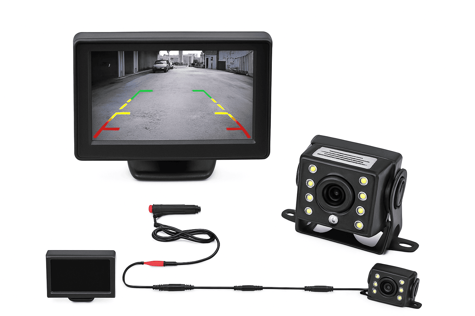 4.3" HD Backup Camera System with Monitor for Car & Truck-MBUS-15M