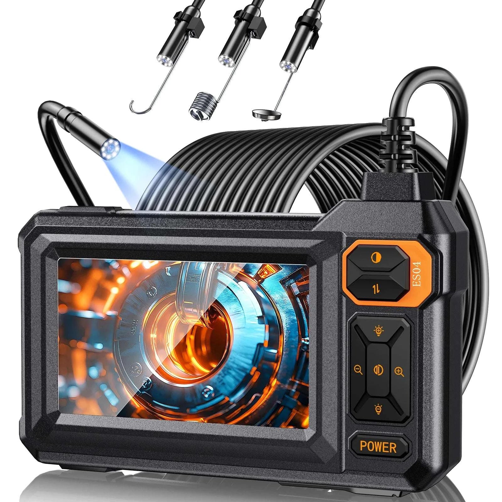 4.3" HD Endoscope Camera with Screen 16.5ft Cable Pipe Inspection-black / 5M / 8mm|United States