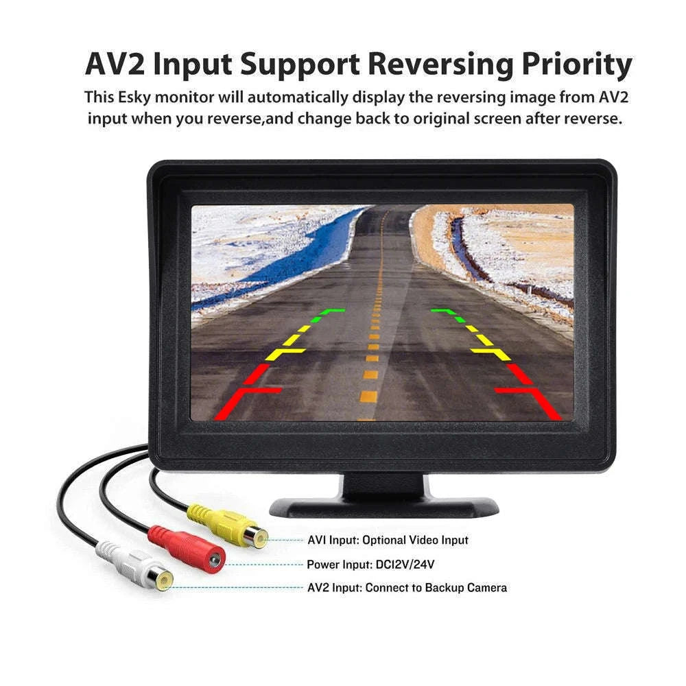 4.3 Inch Rear View Camera Monitor for Parking-X116-4LED Camera