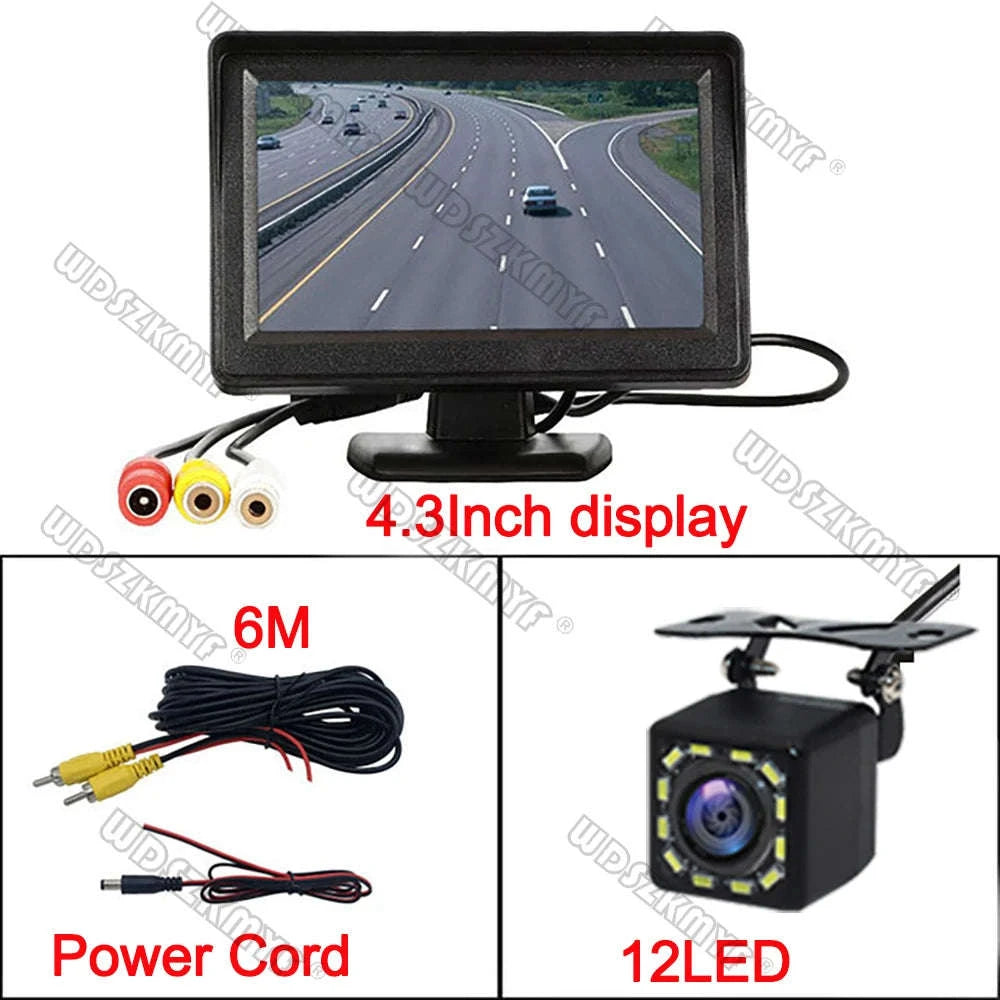 4.3 Inch Rear View Camera Monitor for Parking-X116-4LED Camera